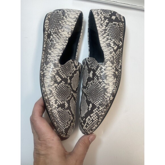Vince Paz Snake Print Leather Slip On Flat Sz 6 - Picture 5 of 8